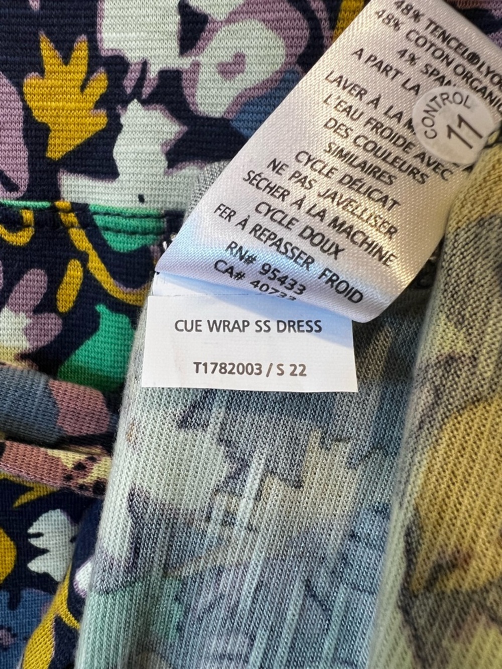 Toad & Co Cue Wrap Short Sleeve Dress Navy Garden Floral Size Small Spring - Picture 6 of 6